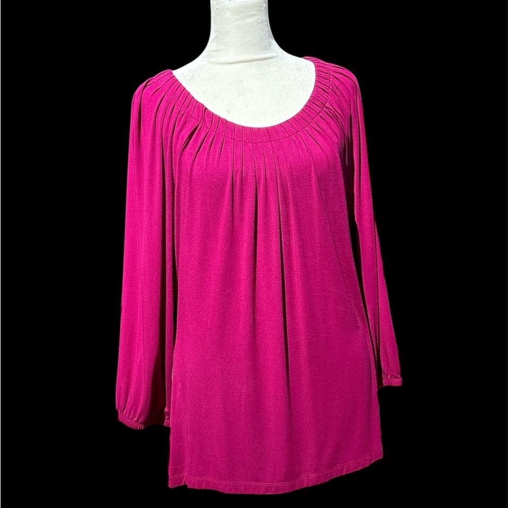 Style & Co Top Blouse Magenta Pink